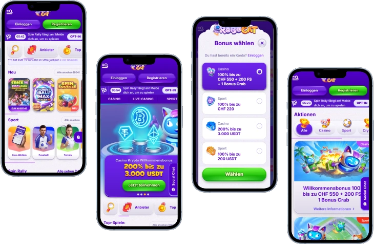 RoboCat Sportwetten und Casino mit Spielautomaten
