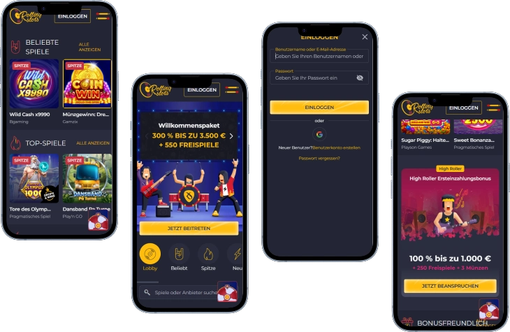 Rolling Slots Sportwetten und Casino mit Bonusangebot